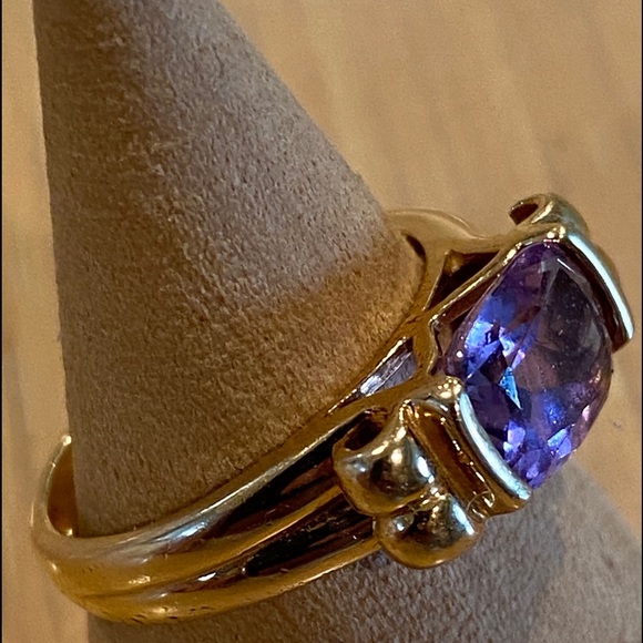 February Amethyst 14k solid gold - Picture 3 of 7